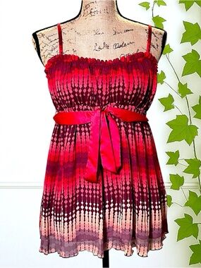 Mixit 100% Polyester Red Camisole Size XS Juniors